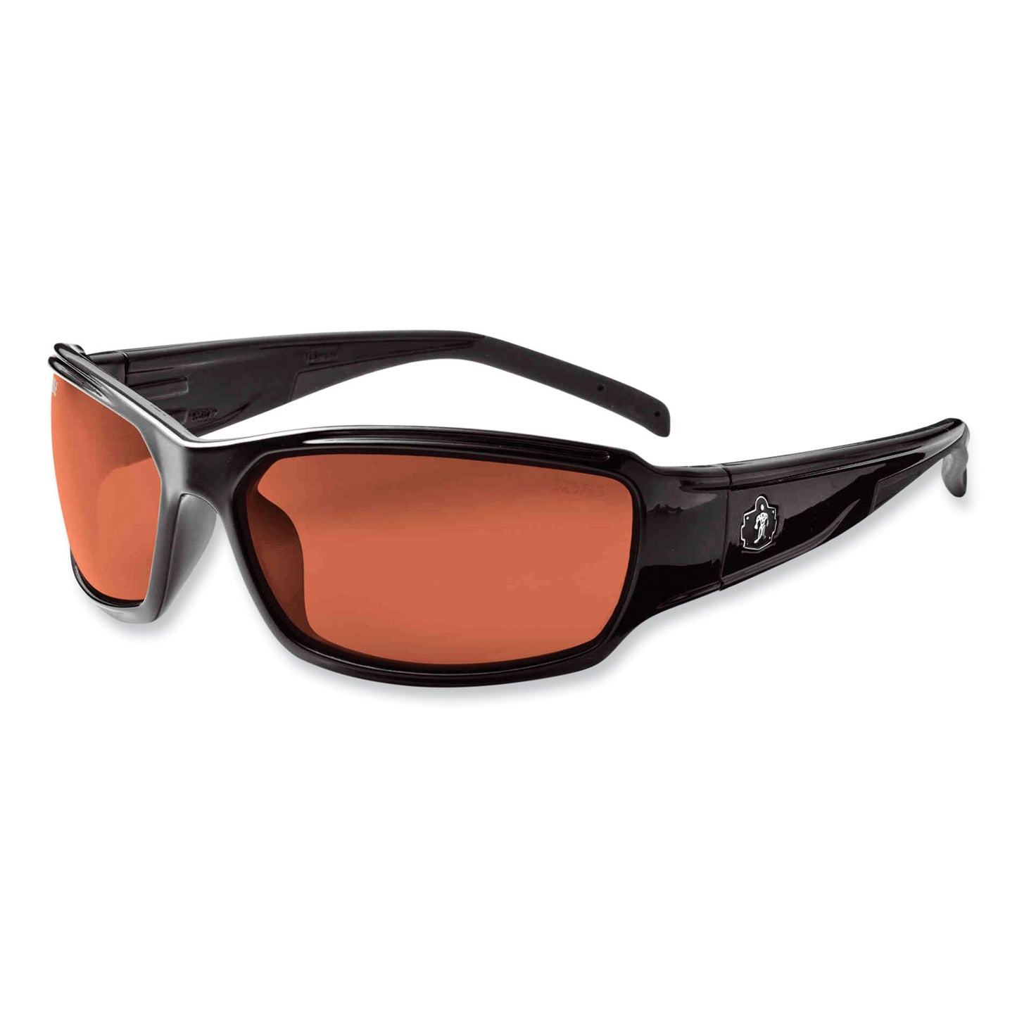 ergodyne Skullerz Thor Safety Glasses, Black Nylon Impact Frame, Polarized Copper Polycarbonate Lens (51021)