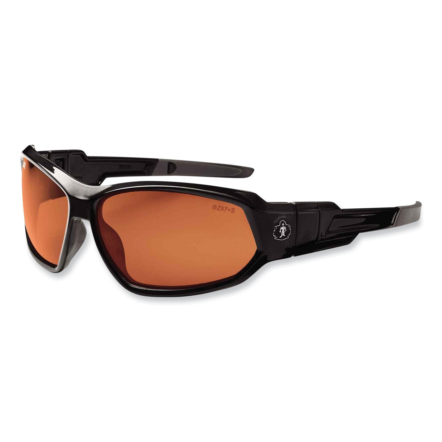 ergodyne Skullerz Loki Safety Glasses/Goggles, Black Nylon Impact Frame, Polarized Copper Polycarbonate Lens (56021)