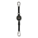 ergodyne Squids 3000 Retractable Tool Lanyard with Carabiner Anchor, 1 lb Working Capacity, 48" Long, Black (19300)