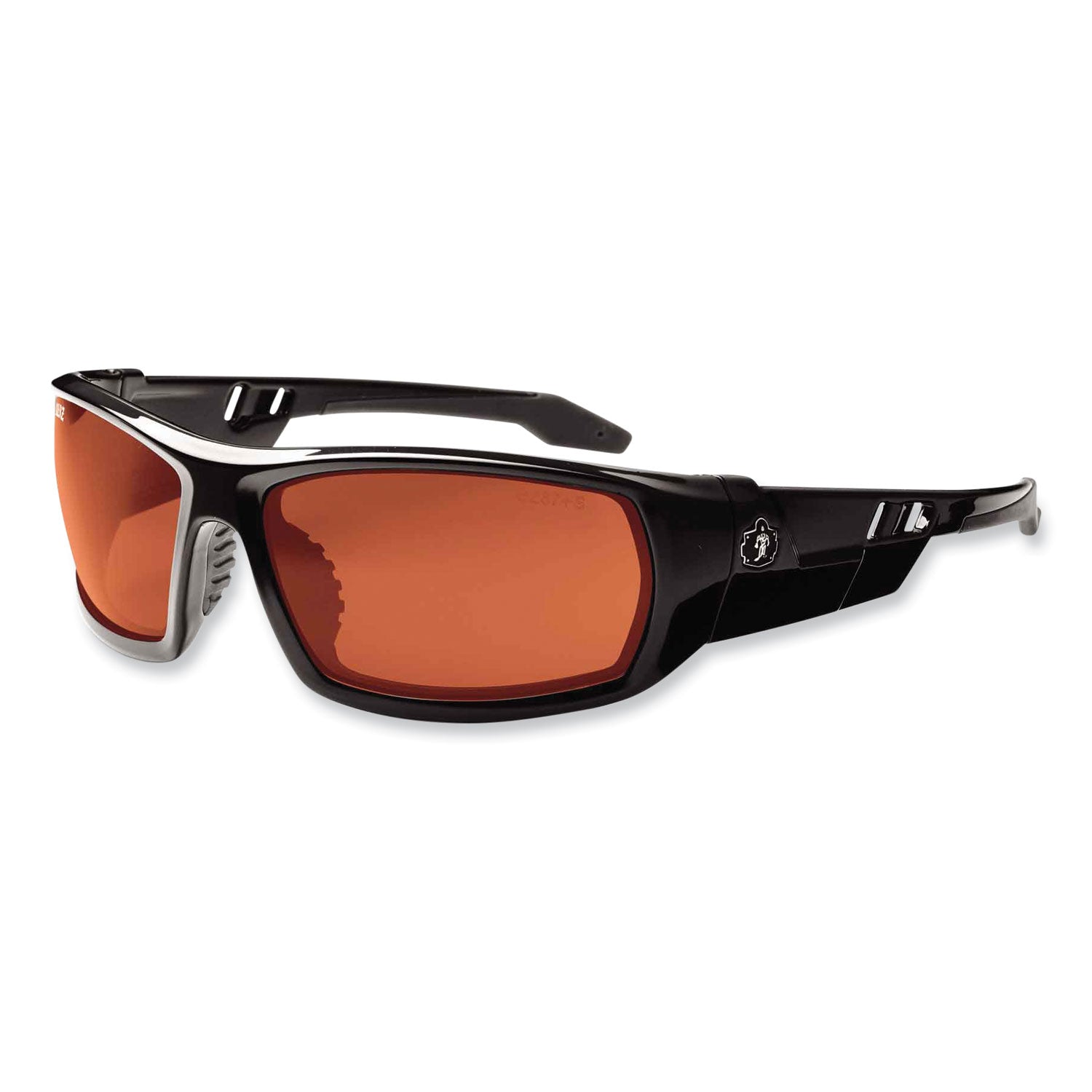 ergodyne Skullerz Odin Safety Glasses, Black Nylon Impact Frame, Polarized Copper Polycarbonate Lens (50021)