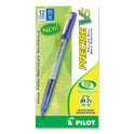 Pilot Precise V5 BeGreen Roller Ball Pen, Stick, Extra-Fine 0.5 mm, Blue Ink, Blue Barrel, Dozen (26301)