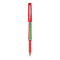 Pilot Precise V5 BeGreen Roller Ball Pen, Stick, Extra-Fine 0.5 mm, Red Ink, Red Barrel, Dozen (26302)