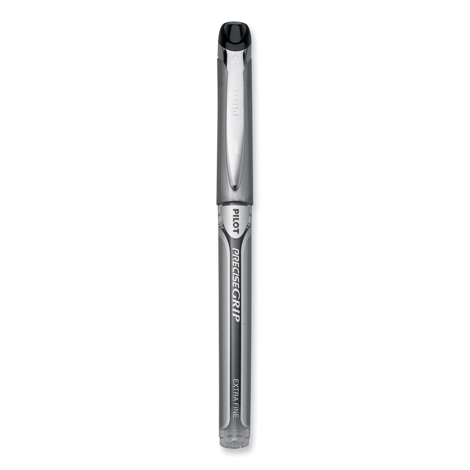 Pilot Precise Grip Roller Ball Pen, Stick, Extra-Fine 0.5 mm, Black Ink, Black Barrel (28801)