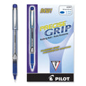 Pilot Precise Grip Roller Ball Pen, Stick, Extra-Fine 0.5 mm, Blue Ink, Blue Barrel (28802)