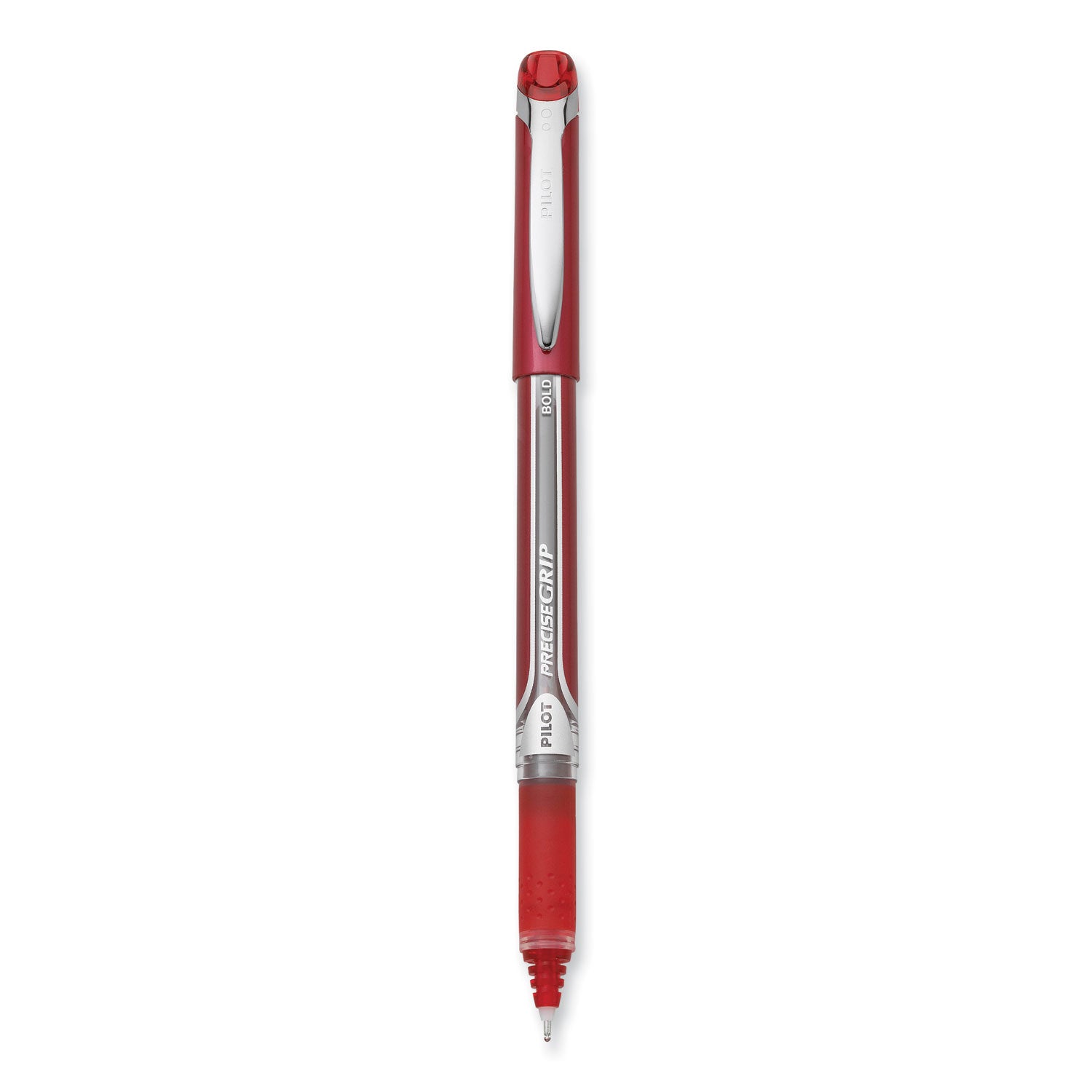 Pilot Precise Grip Roller Ball Pen, Stick, Bold 1 mm, Red Ink, Red Barrel (28903)