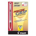 Pilot Precise Grip Roller Ball Pen, Stick, Bold 1 mm, Red Ink, Red Barrel (28903)