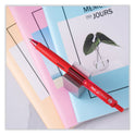 Pilot G-Knock BeGreen Gel Pen, Retractable, Fine 0.7 mm, Red Ink, Translucent Red/Red Barrel, Dozen (31508)