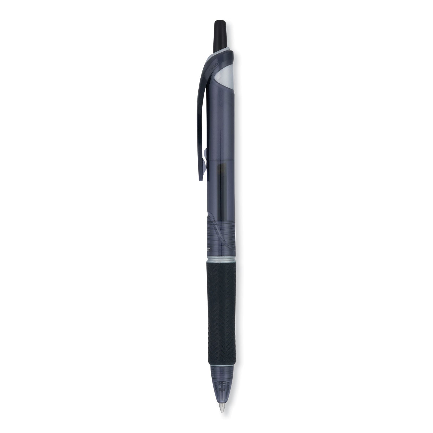 Pilot Acroball Colors Advanced Ink Hybrid Gel Pen, Retractable, Medium 1 mm, Black Ink, Smoke/Black Barrel (31821)
