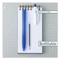 Pilot RexGrip BeGreen Ballpoint Pen, Retractable, Medium 1 mm, Blue Ink, Translucent Blue Barrel, Dozen (32371)