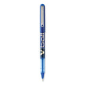 Pilot VBall Liquid Ink Roller Ball Pen, Stick, Fine 0.7 mm, Blue Ink, Blue/Clear Barrel, Dozen (35113)