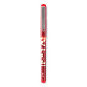Pilot VBall Liquid Ink Roller Ball Pen, Stick, Extra-Fine 0.5 mm, Red Ink, Red/Clear Barrel, Dozen (35202)