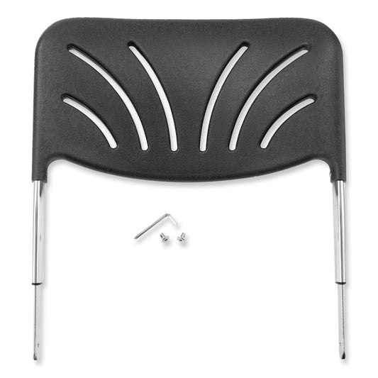 Backrest for NPS 6600 Series Elephant Z-Stools, 16.25 x 4.5 x 19, Plastic/Steel, Black (6600B)