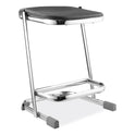 NPS 6600 Series Elephant Z-Stool, Backless, Supports Up to 500 lb, 22" Seat Height, Black Seat, Chrome Frame (6622)