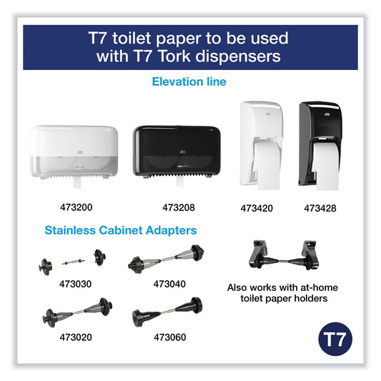 Tork Coreless High Capacity Bath Tissue, 2-Ply, White, 750 Sheets/Roll, White, 12/Carton (472885)