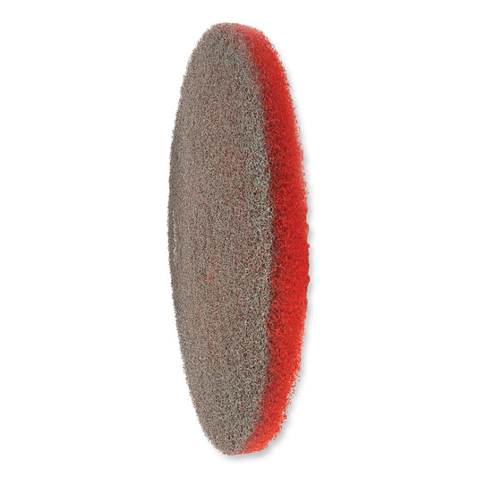 SC Johnson Professional EZ CARE Heavy Duty Scrub Pad, 20" Diameter, Red/Gray, 5/Carton (311181)