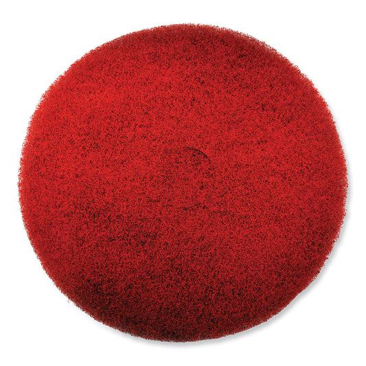 SC Johnson Professional EZ CARE Heavy Duty Scrub Pad, 20" Diameter, Red/Gray, 5/Carton (311181)