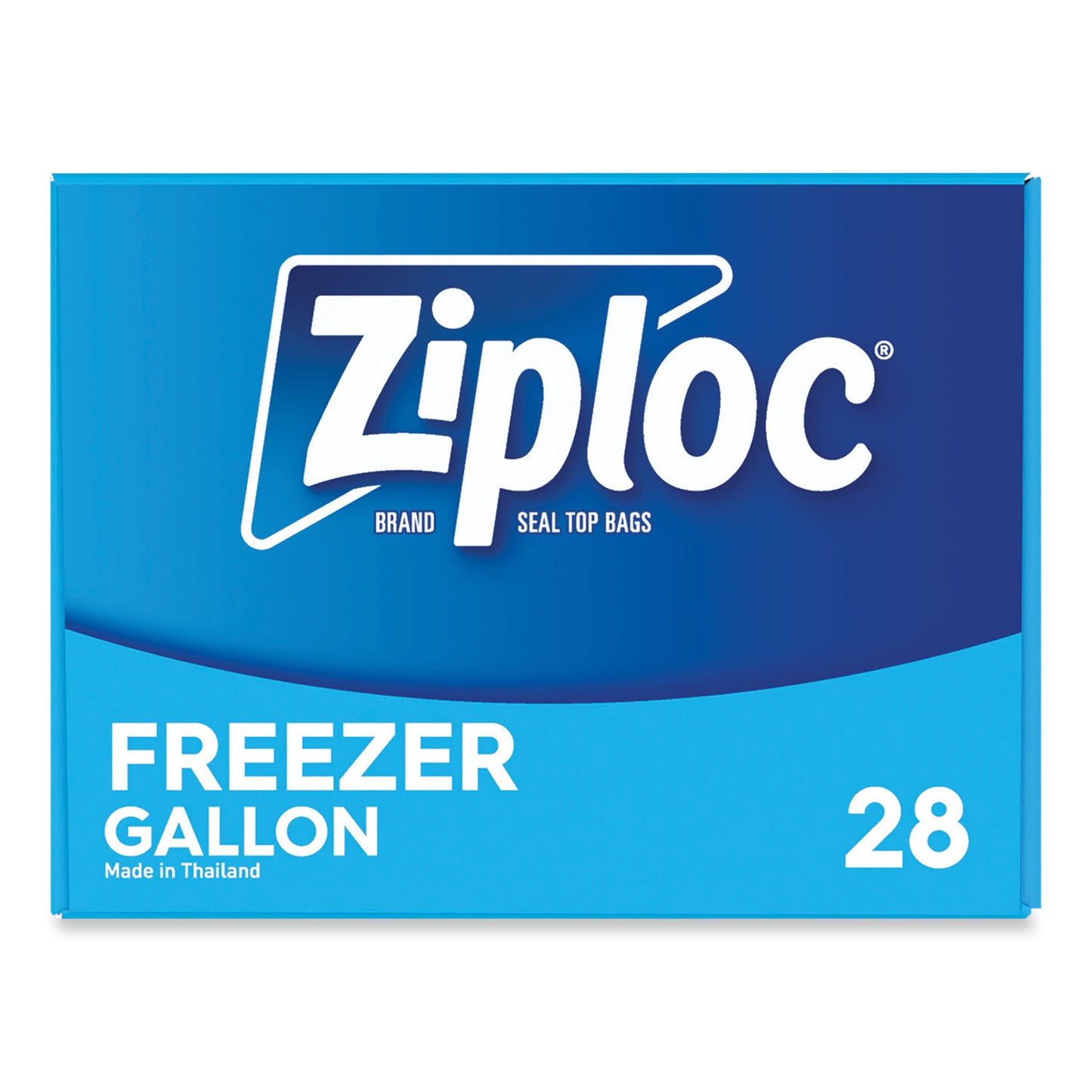 Ziploc Zipper Freezer Bags, 1 gal, 9.6" x 12.1", Clear, 28/Box (314445BX)