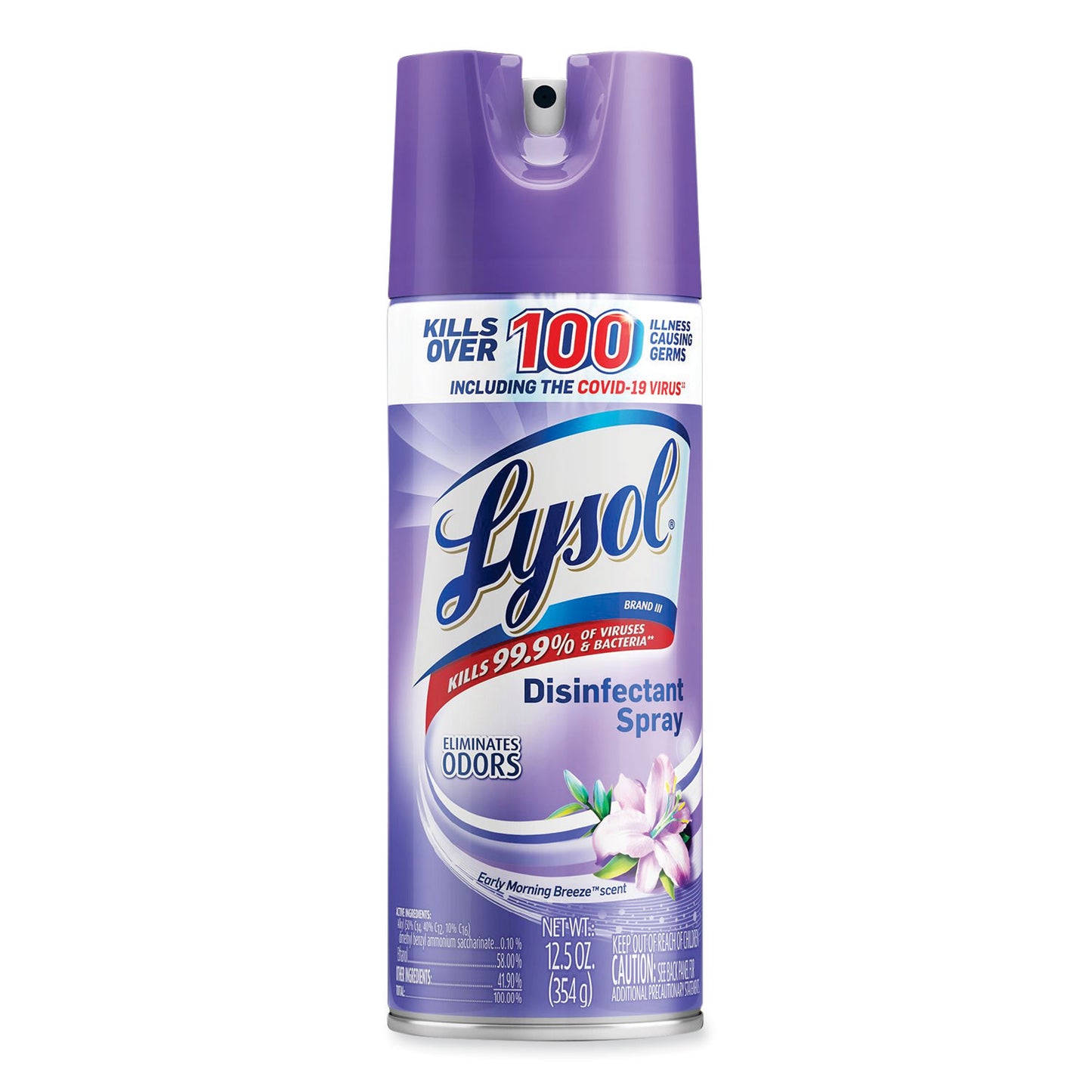 LYSOL Brand Disinfectant Spray, Early Morning Breeze, 12.5 oz Aerosol Spray (80833EA)