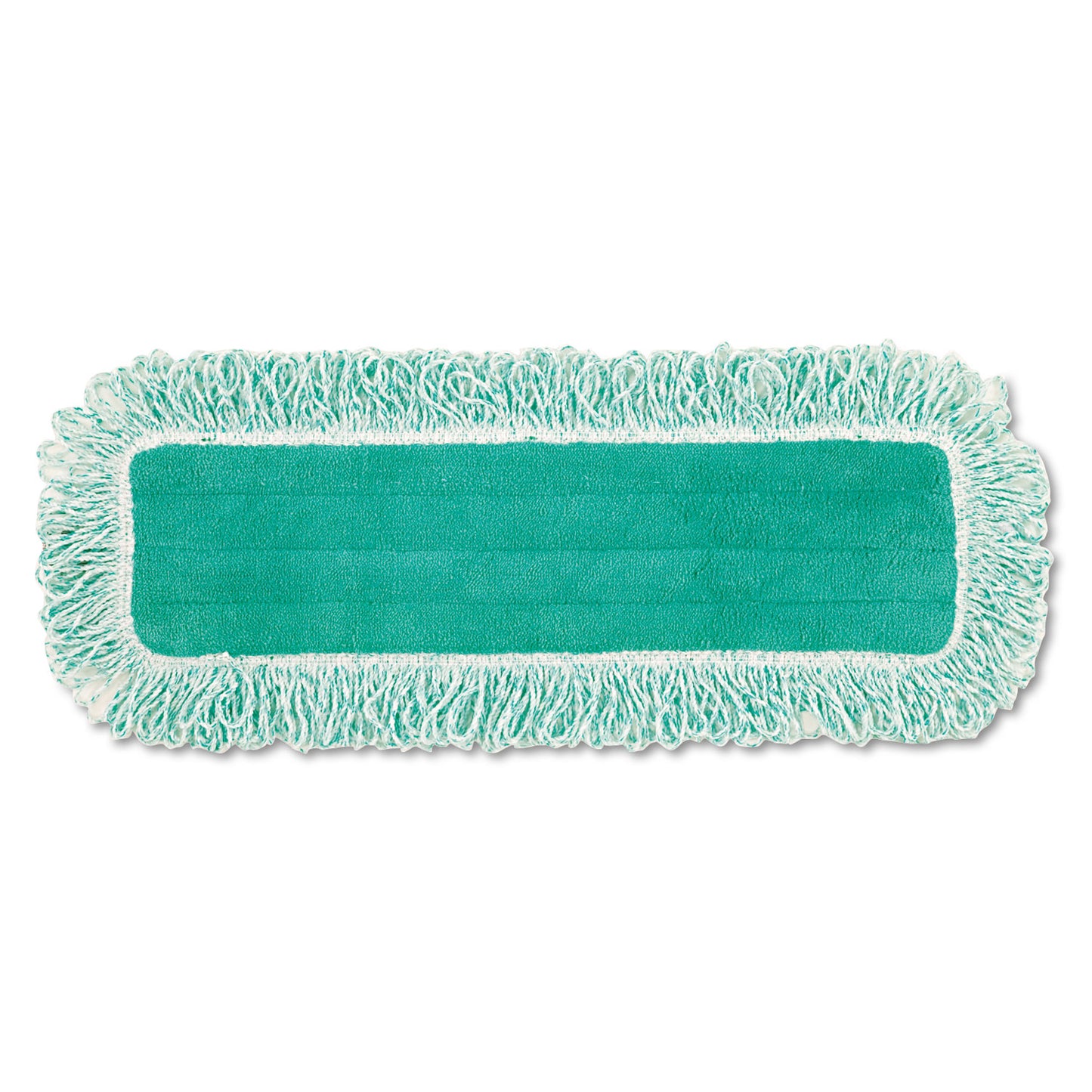 Rubbermaid Commercial Dust Pad with Fringe, Microfiber, 18" Long, Green, 6/Carton (Q418GNCT)