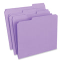 Universal Reinforced Top-Tab File Folders, 1/3-Cut Tabs: Assorted, Letter Size, 1" Expansion, Violet, 100/Box (16165)