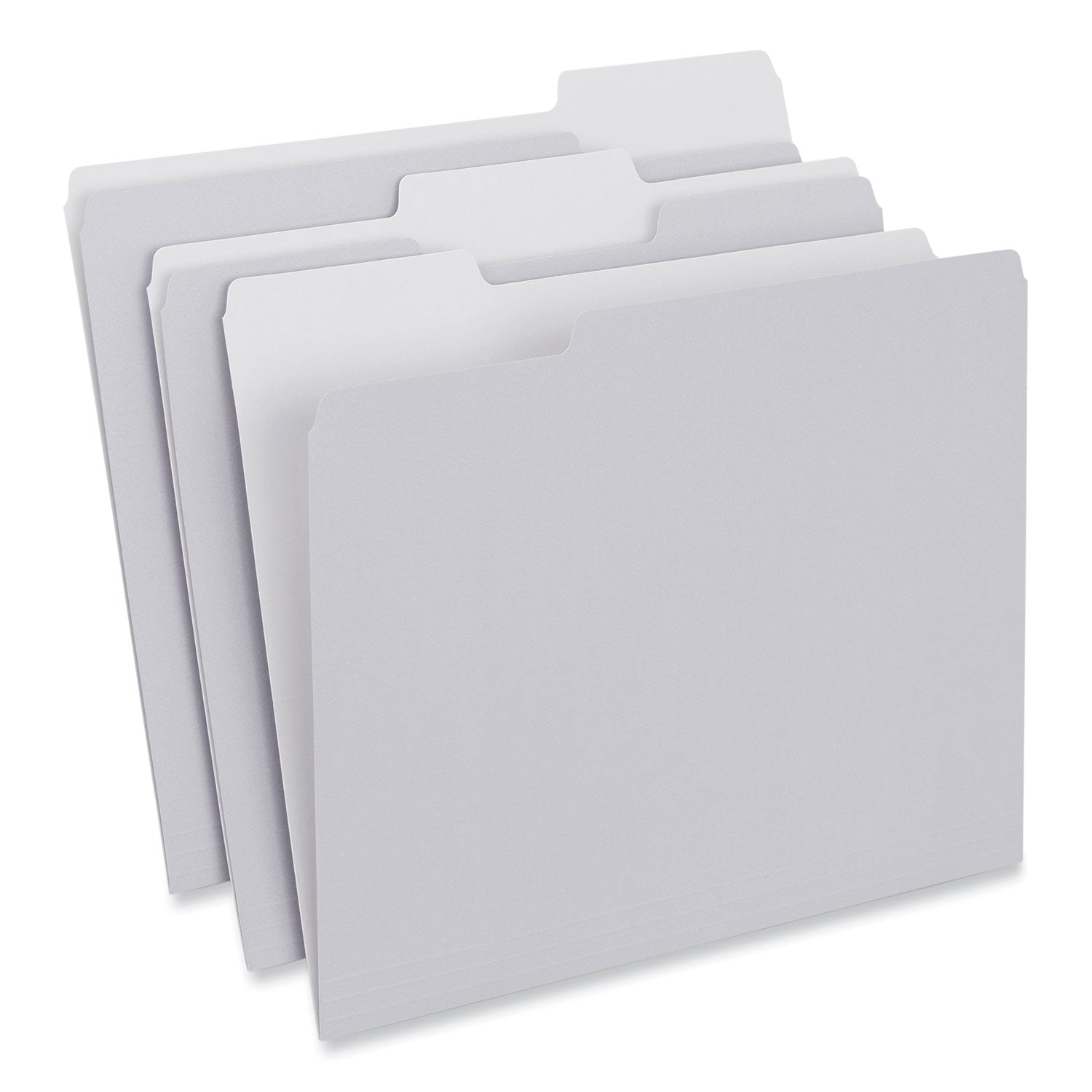 Universal Top Tab File Folders, 1/3-Cut Tabs: Assorted, Letter Size, 0.75" Expansion, Gray, 100/Box (18101)