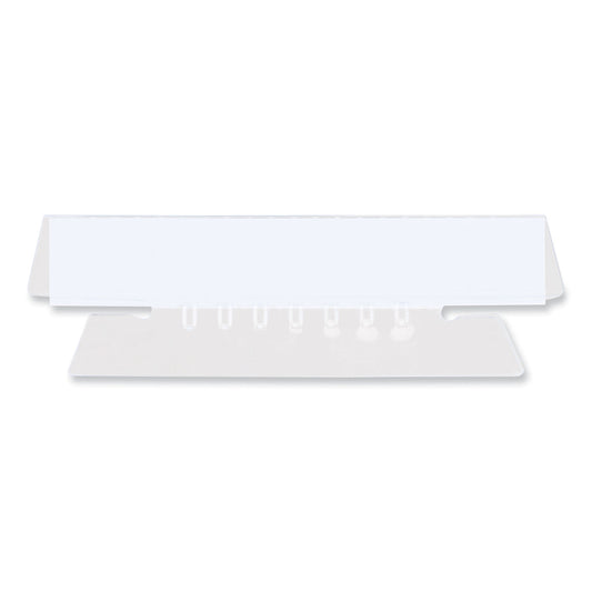 Universal Hanging File Folder Plastic Index Tabs, 1/3-Cut, Clear, 3.7" Wide, 25/Pack (43313)