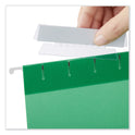 Universal Hanging File Folder Plastic Index Tabs, 1/3-Cut, Clear, 3.7" Wide, 25/Pack (43313)