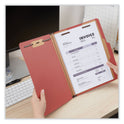 Universal Four-Section Pressboard Classification Folders, 2" Expansion, 1 Divider, 4 Fasteners, Letter Size, Red Exterior, 10/Box (10250)