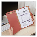 Universal Eight-Section Pressboard Classification Folders, 3" Expansion, 3 Dividers, 8 Fasteners, Letter Size, Red Exterior, 10/Box (10290)