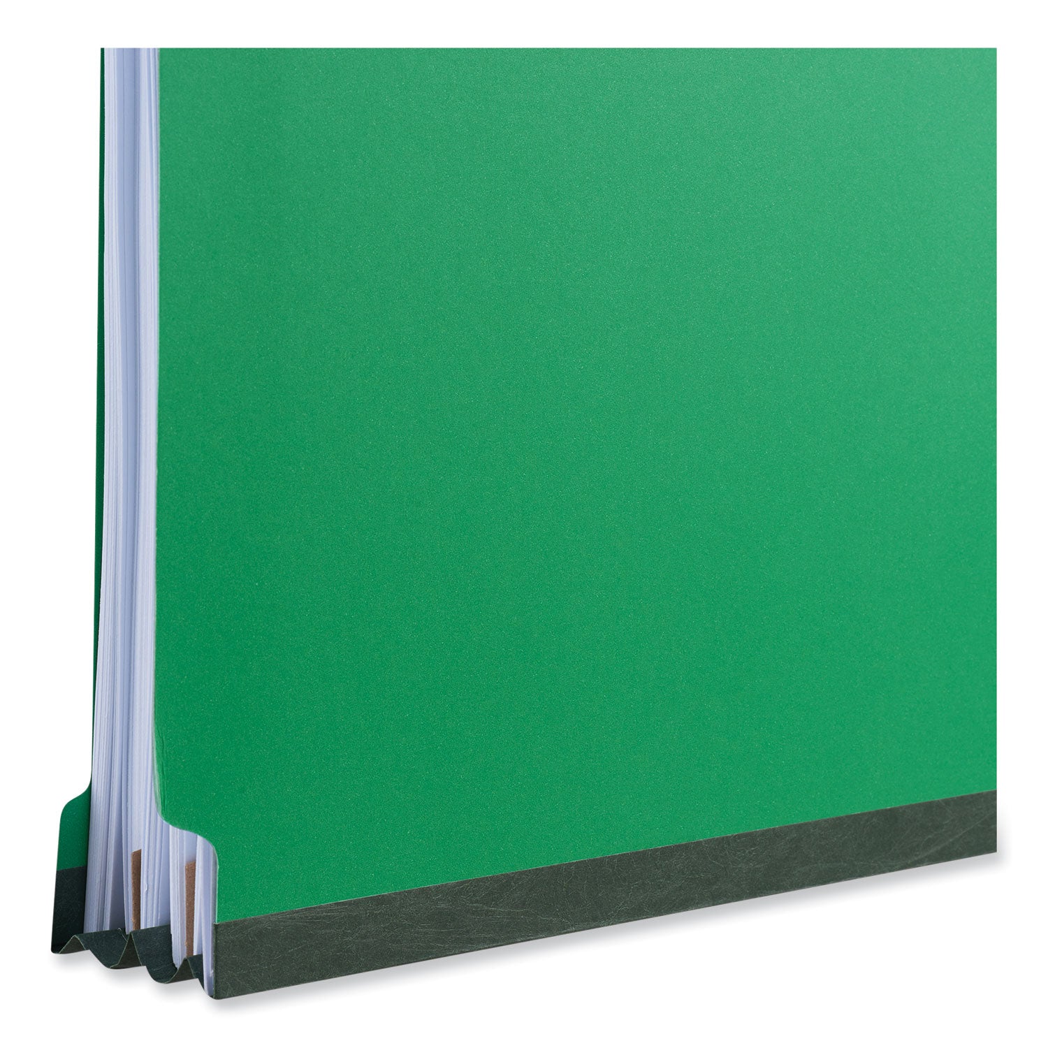 Universal Bright Colored Pressboard Classification Folders, 2" Expansion, 2 Dividers, 6 Fasteners, Letter Size, Emerald Green, 10/Box (10302)