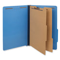 Universal Bright Colored Pressboard Classification Folders, 2" Expansion, 2 Dividers, 6 Fasteners, Legal Size, Cobalt Blue, 10/Box (10311)