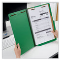 Universal Bright Colored Pressboard Classification Folders, 2" Expansion, 2 Dividers, 6 Fasteners, Legal Size, Emerald Green, 10/Box (10312)