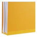 Universal Bright Colored Pressboard Classification Folders, 2" Expansion, 2 Dividers, 6 Fasteners, Legal Size, Yellow Exterior, 10/Box (10314)