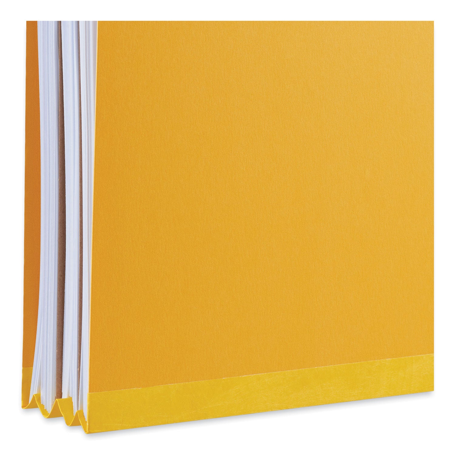 Universal Bright Colored Pressboard Classification Folders, 2" Expansion, 2 Dividers, 6 Fasteners, Legal Size, Yellow Exterior, 10/Box (10314)