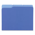 Universal Deluxe Colored Top Tab File Folders, 1/3-Cut Tabs: Assorted, Letter Size, Blue/Light Blue, 100/Box (10501)