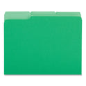 Universal Deluxe Colored Top Tab File Folders, 1/3-Cut Tabs: Assorted, Letter Size, Green/Light Green, 100/Box (10502)