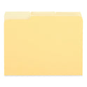 Universal Deluxe Colored Top Tab File Folders, 1/3-Cut Tabs: Assorted, Letter Size, Yellow/Light Yellow, 100/Box (10504)