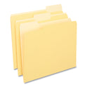 Universal Deluxe Colored Top Tab File Folders, 1/3-Cut Tabs: Assorted, Letter Size, Yellow/Light Yellow, 100/Box (10504)