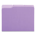 Universal Deluxe Colored Top Tab File Folders, 1/3-Cut Tabs: Assorted, Letter Size, Violet/Light Violet, 100/Box (10505)
