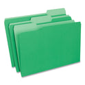 Universal Deluxe Colored Top Tab File Folders, 1/3-Cut Tabs: Assorted, Legal Size, Bright Green/Light Green, 100/Box (10522)