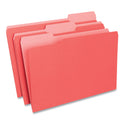 Universal Deluxe Colored Top Tab File Folders, 1/3-Cut Tabs: Assorted, Legal Size, Red/Light Red, 100/Box (10523)