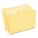 Universal Deluxe Colored Top Tab File Folders, 1/3-Cut Tabs: Assorted, Legal Size, Yellow/Light Yellow, 100/Box (10524)