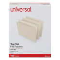 Universal Top Tab File Folders, Straight Tabs, Letter Size, 0.75" Expansion, Manila, 100/Box (12110)