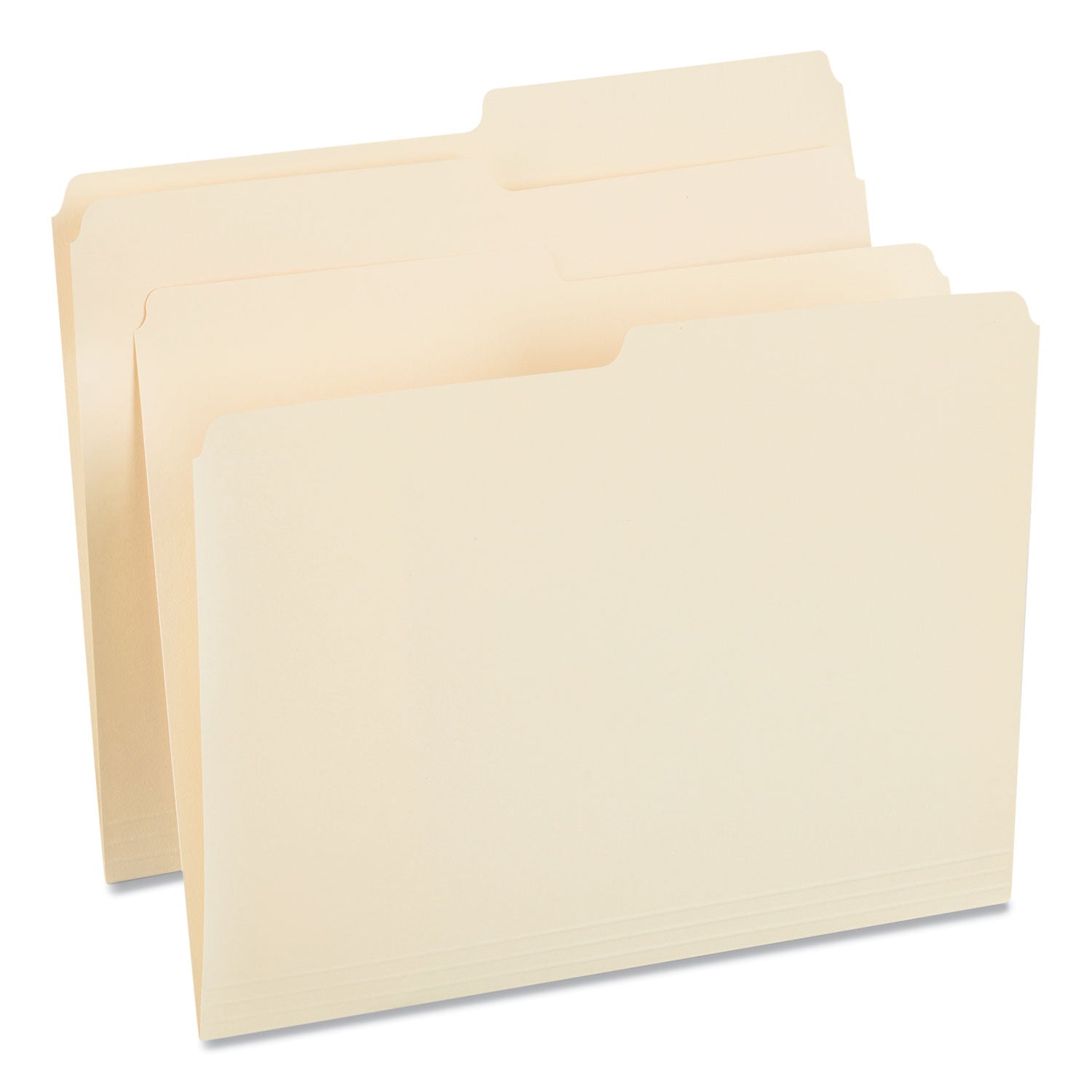 Universal Top Tab File Folders, 1/2-Cut Tabs: Assorted, Letter Size, 0.75" Expansion, Manila, 100/Box (12112)