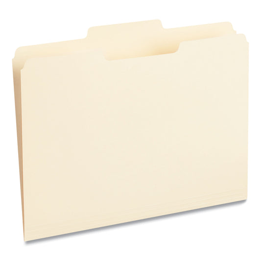 Universal Top Tab File Folders, 1/3-Cut Tabs: Center Position, Letter Size, 0.75" Expansion, Manila, 100/Box (12122)