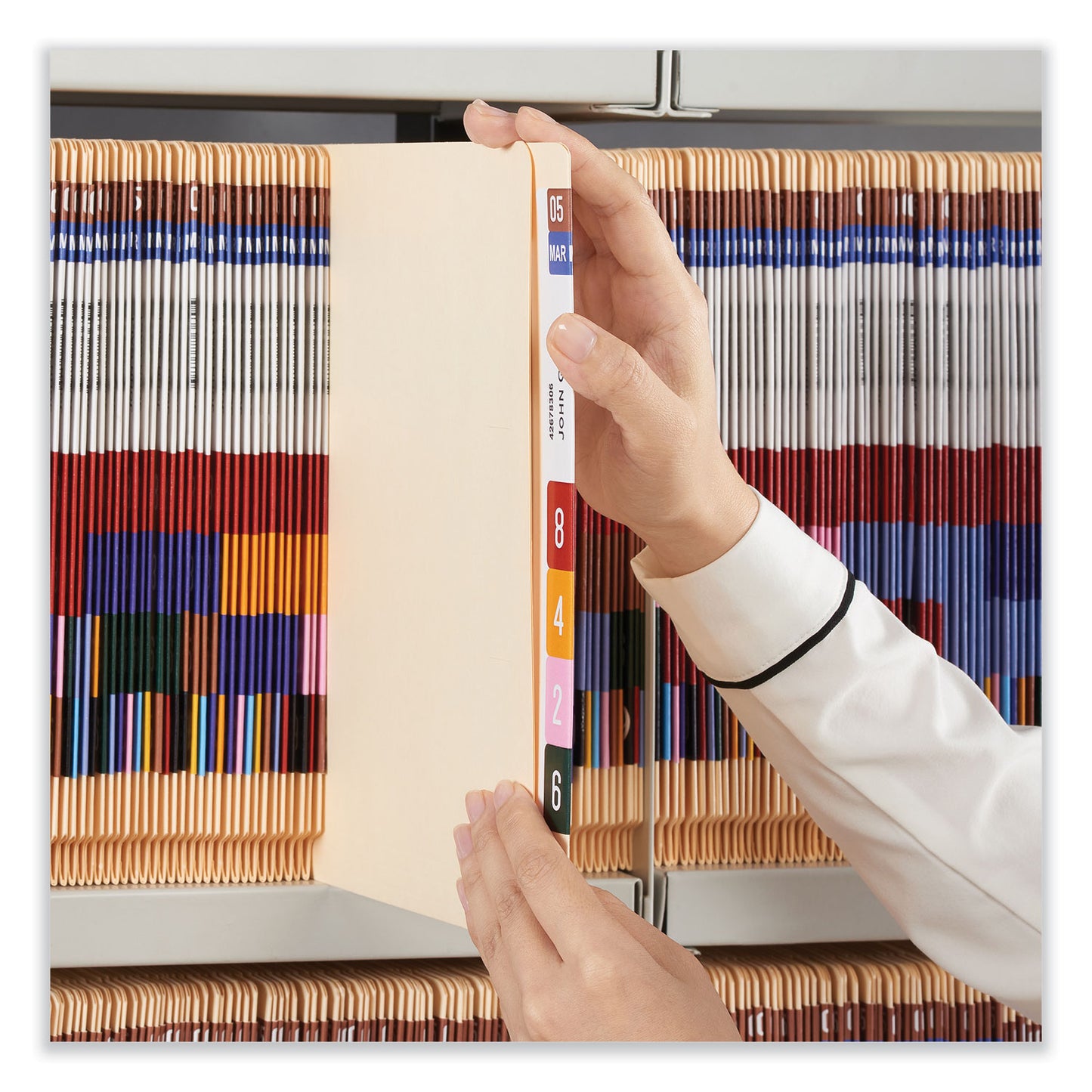 Universal Reinforced End Tab Fastener Folders, 0.75" Expansion, 2 Fasteners, Letter Size, Manila Exterior, 50/Box (13120)