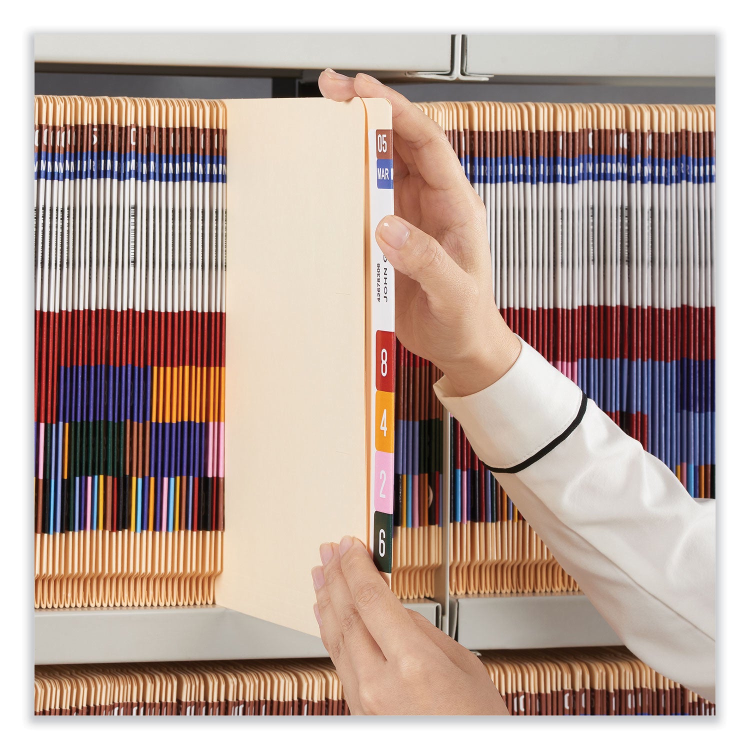 Universal Reinforced End Tab Fastener Folders, 0.75" Expansion, 2 Fasteners, Letter Size, Manila Exterior, 50/Box (13120)