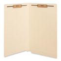 Universal Reinforced End Tab Fastener Folders, 0.75" Expansion, 2 Fasteners, Legal Size, Manila Exterior, 50/Box (13220)