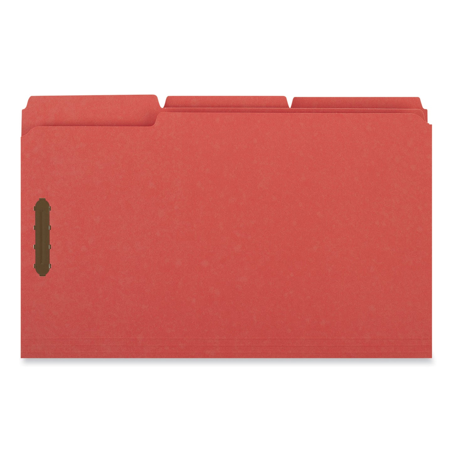 Universal Deluxe Reinforced Top Tab Fastener Folders, 0.75" Expansion, 2 Fasteners, Legal Size, Red Exterior, 50/Box (13527)