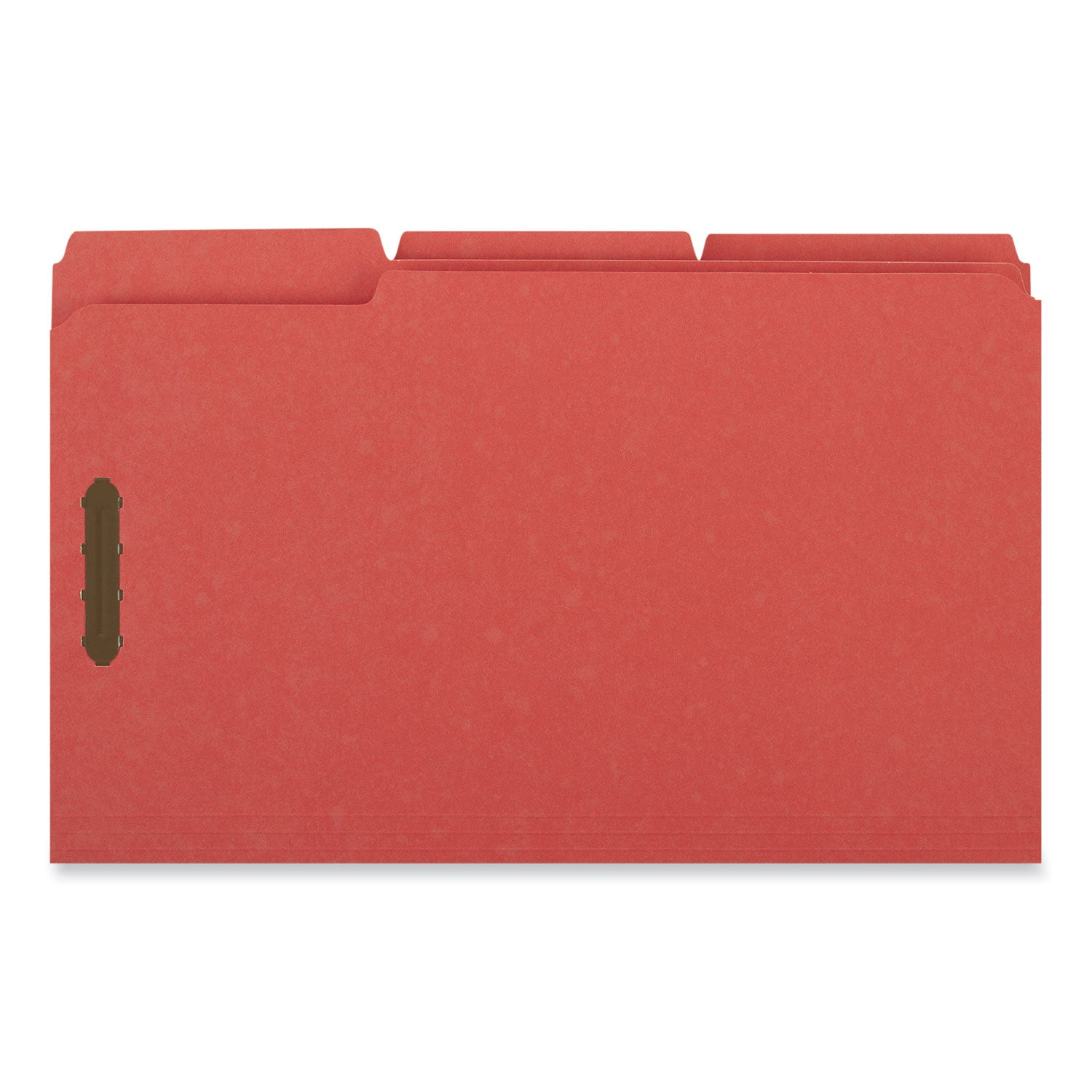 Universal Deluxe Reinforced Top Tab Fastener Folders, 0.75" Expansion, 2 Fasteners, Legal Size, Red Exterior, 50/Box (13527)
